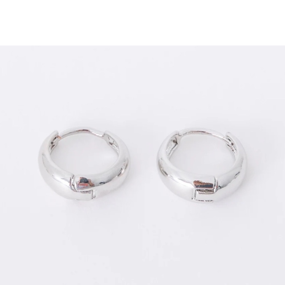 Thickies Sterling Silver Chunky Huggie Earrings